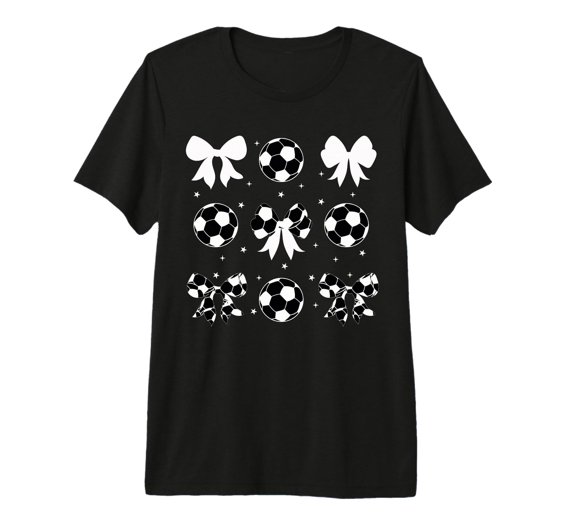 Coquette Soccer Bow Cheer Soccer Mama T-Shirt - Trendy Graphic Men Women