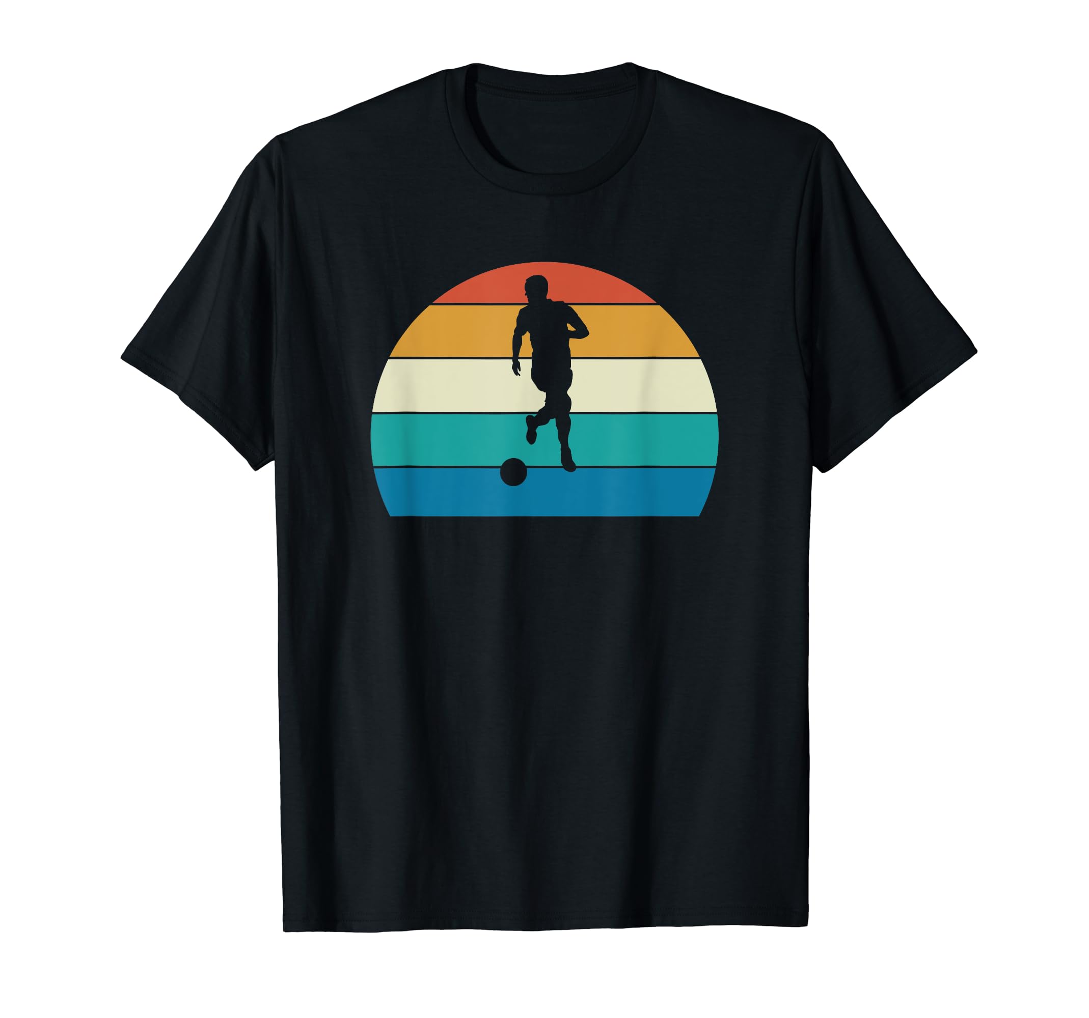 Soccer Player Dribbling Ball T-Shirt - Fun Novelty Design for Adults