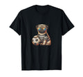Pug Dog Soccer Champion Fan T-Shirt - Novelty Apparel for Adults