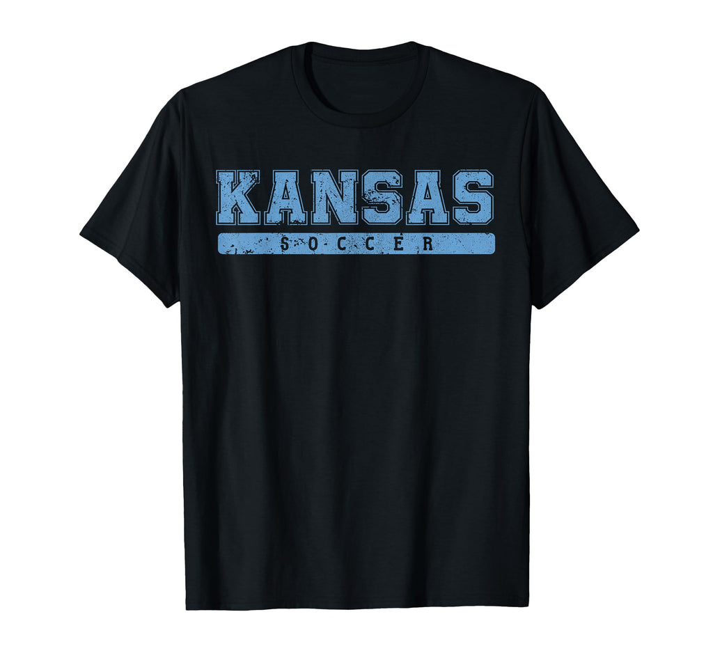 Kansas Soccer Sky Blue Text T-Shirt - Streetwear Style for Adults