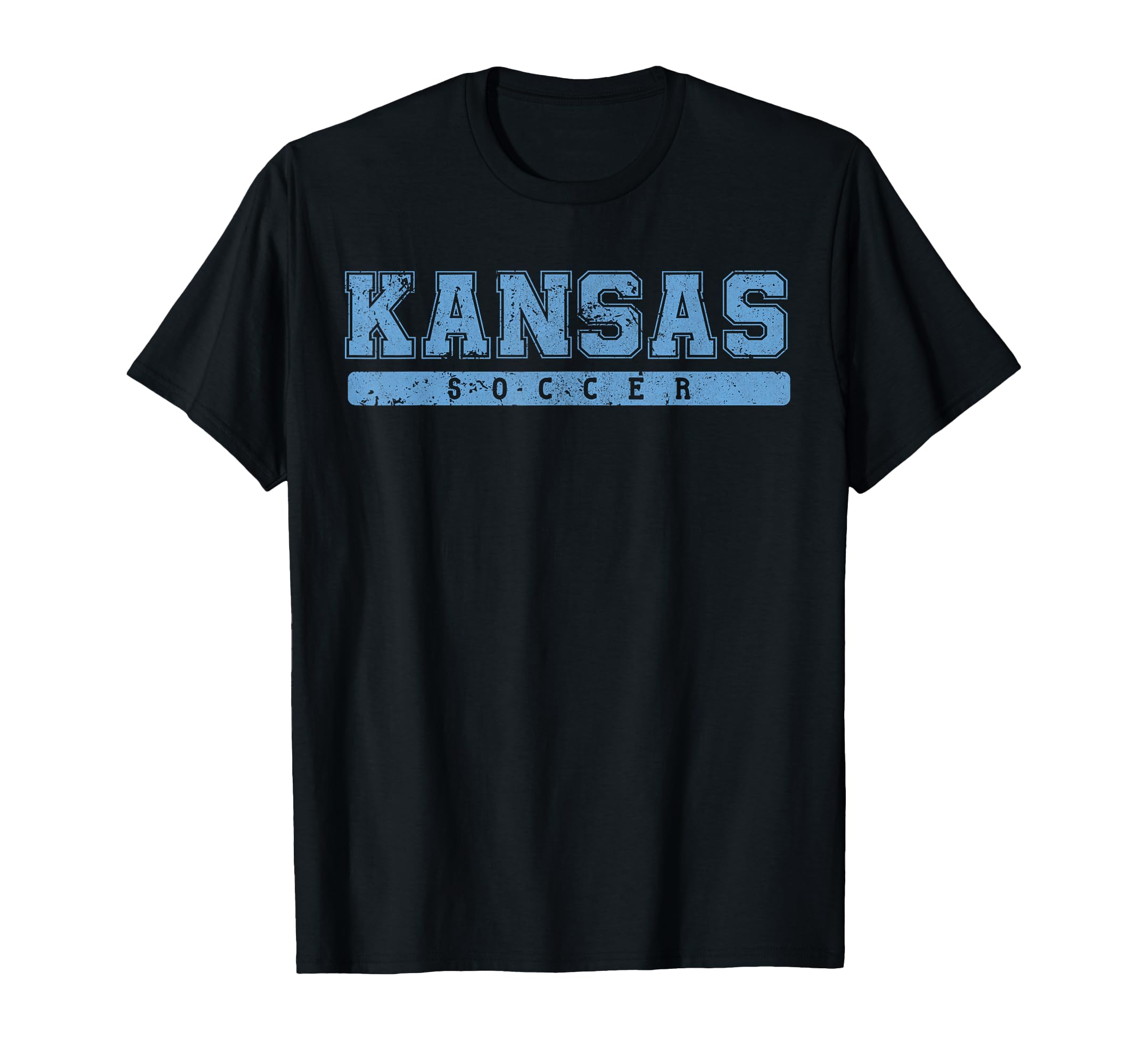 Kansas Soccer Sky Blue Text T-Shirt - Streetwear Style for Adults