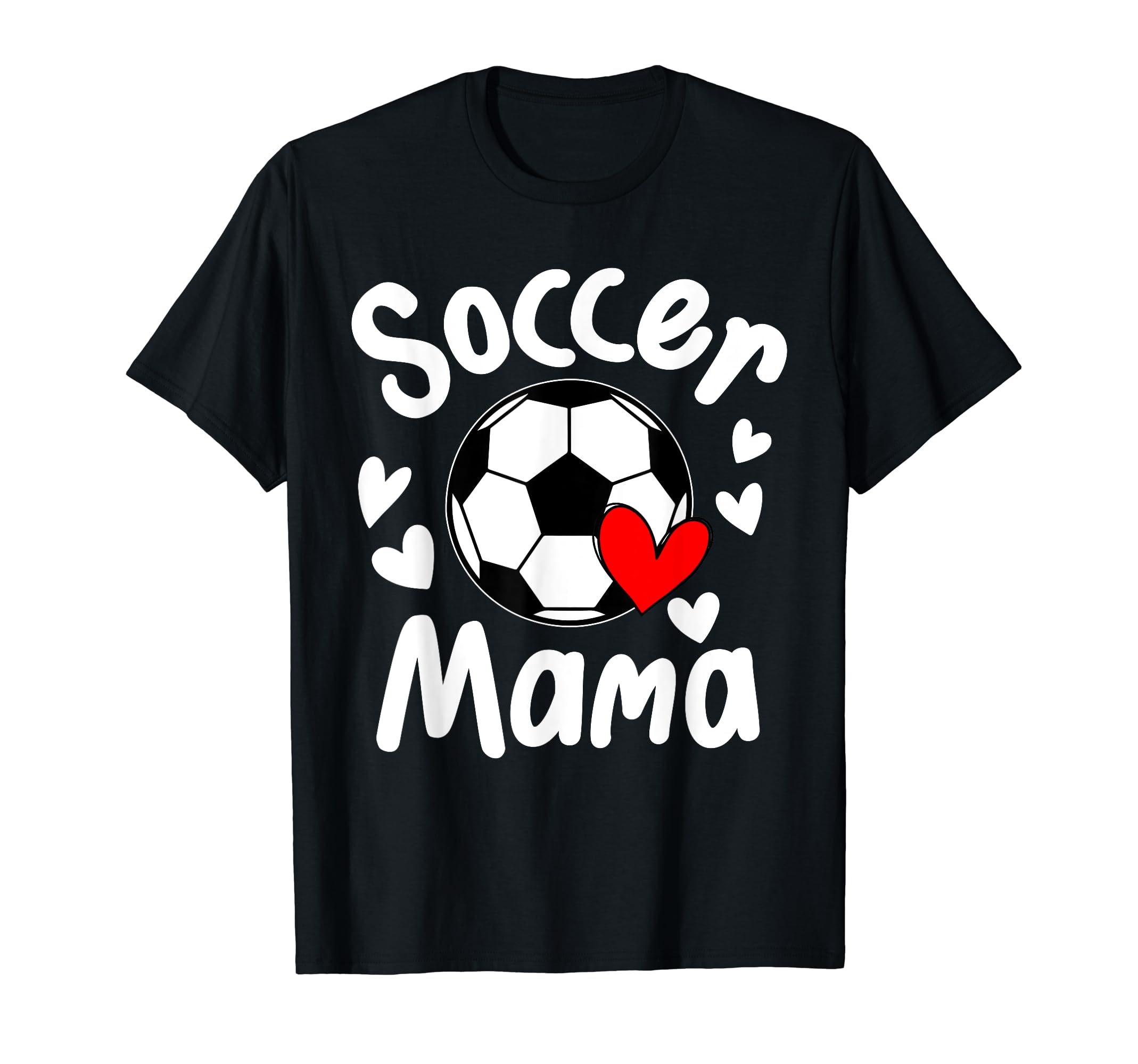 Soccer Mama Matching Daughter Heart T-Shirt - Minimalist Print for Adults