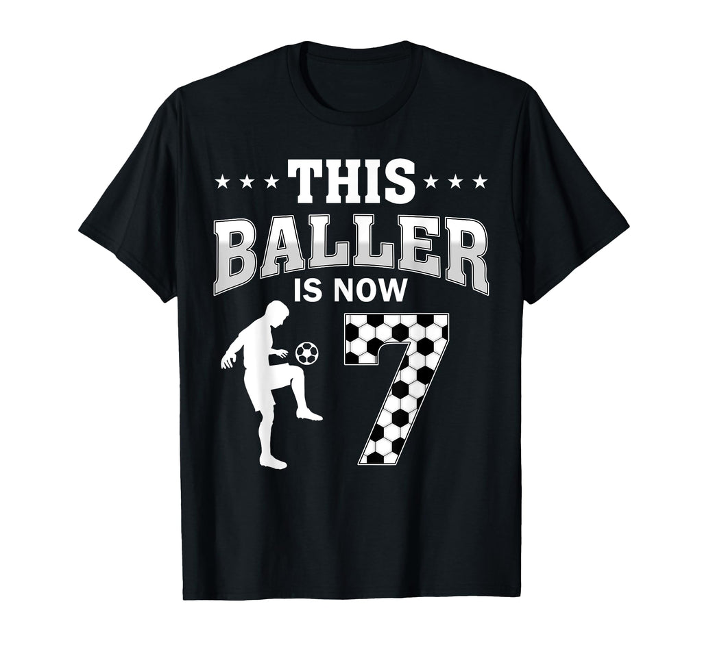 This Baller Is Now 7 Soccer 7Th T-Shirt - Custom Art Print for Adults