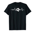 Soccer Fans Soccer Players Heartbeat T-Shirt - Minimalist Print for Adults