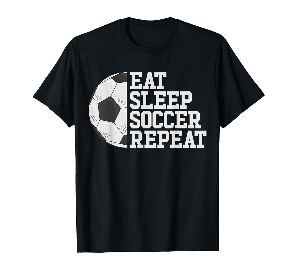 Eat Sleep Soccer Repeat Soccer T-Shirt - Aesthetic Graphic Men Women