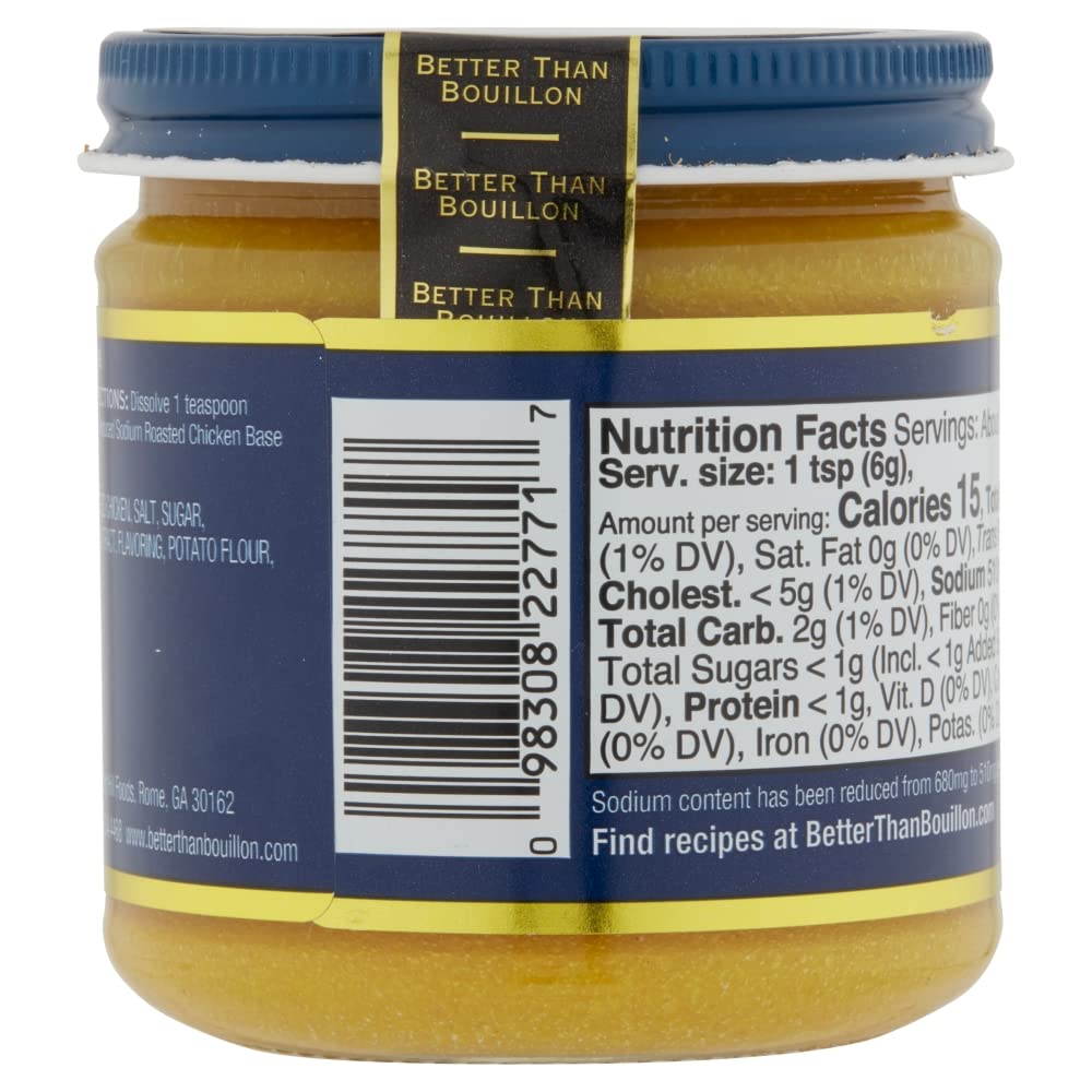 Better Than Bouillon Seasoning - Reduced Sodium Roasted Chicken Base - Case Of 6 - 8 Oz