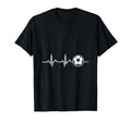 Soccer Heartbeat T-Shirt - Unique Graphic Unisex