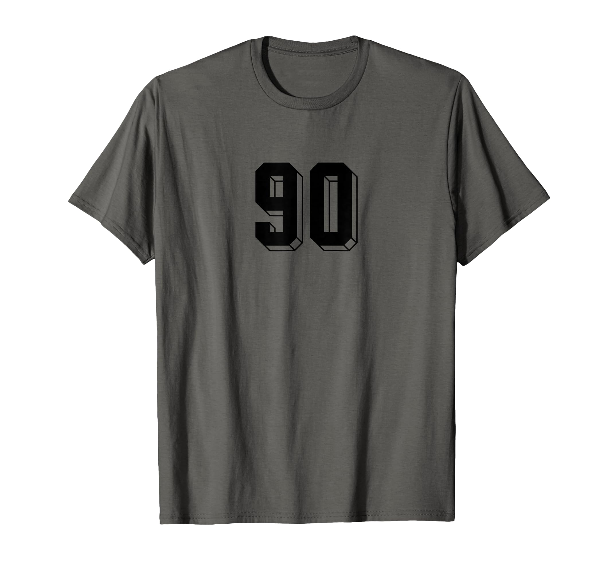 Number 90 80S 90S Soccer Team Jersey T-Shirt - Minimalist Print for Adults