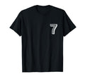 Number Seven 7 Sports Team Uniform T-Shirt - Trendy Graphic Men Women