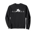 Hockey Goalie Heartbeat Hockey Sweatshirt - Custom Art Print for Adults
