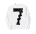 Number 7 Black Sports Team Sweatshirt - Novelty Apparel Unisex