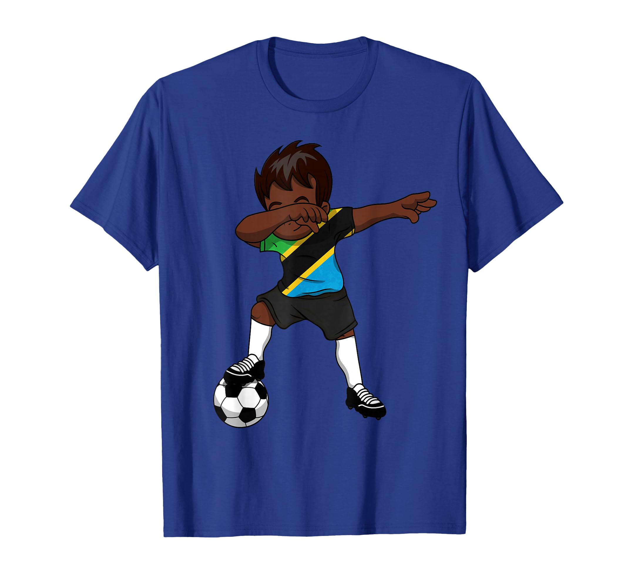 Dabbing Soccer Tanzania Tanzanian Dodoma T-Shirt - Novelty Apparel Unisex