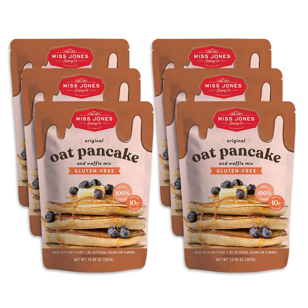 Miss Jones Baking Co. Organic Oat Pancake & Waffle Mix, 13.99 Oz. (Pack of 6)