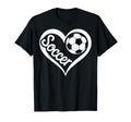 Funny Soccer Heart Soccer Player T-Shirt - Streetwear Style for Adults