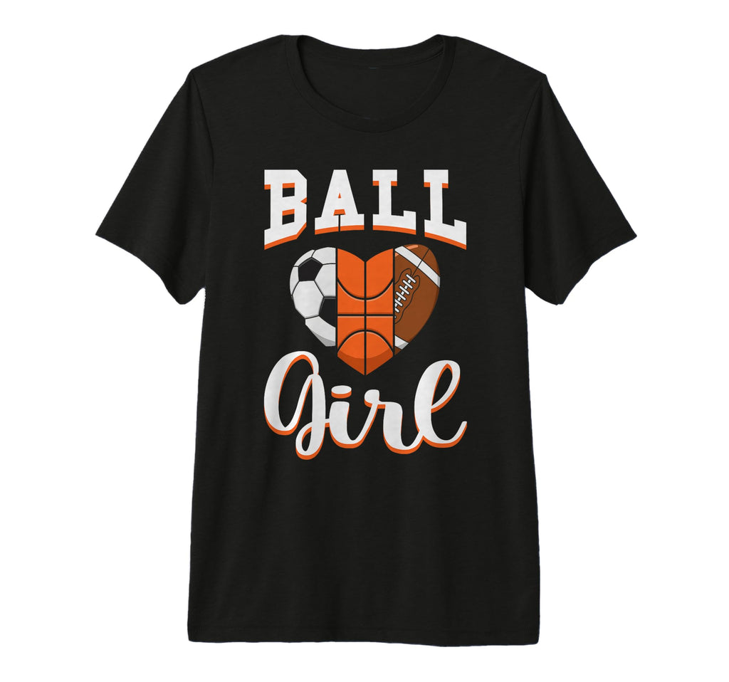 Ball Sports Heart Soccer Basketball T-Shirt - Custom Art Print Men Women