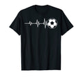 Soccer Players Soccer Lovers Heartbeat T-Shirt - Aesthetic Graphic Unisex