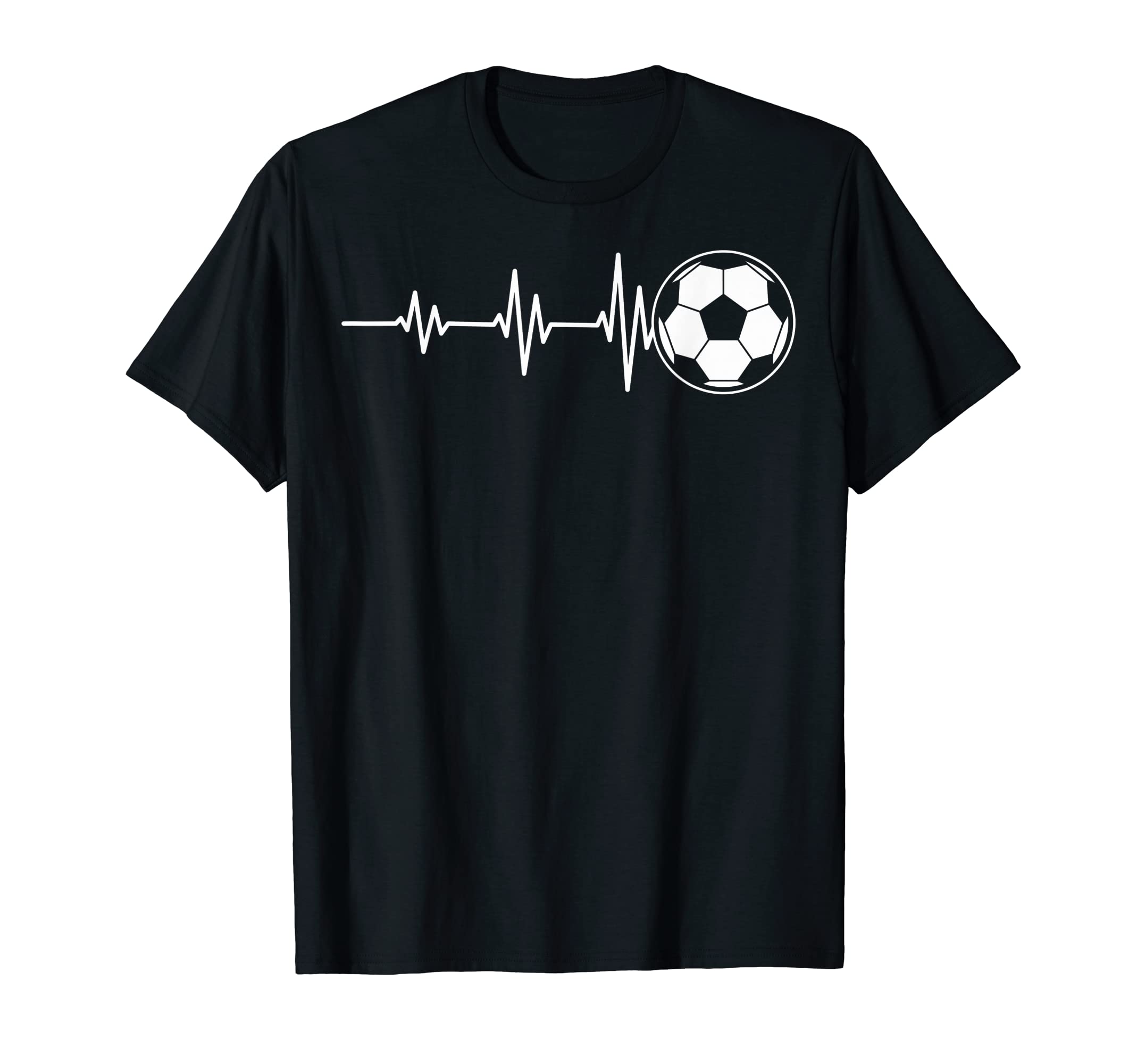 Soccer Players Soccer Lovers Heartbeat T-Shirt - Aesthetic Graphic Unisex