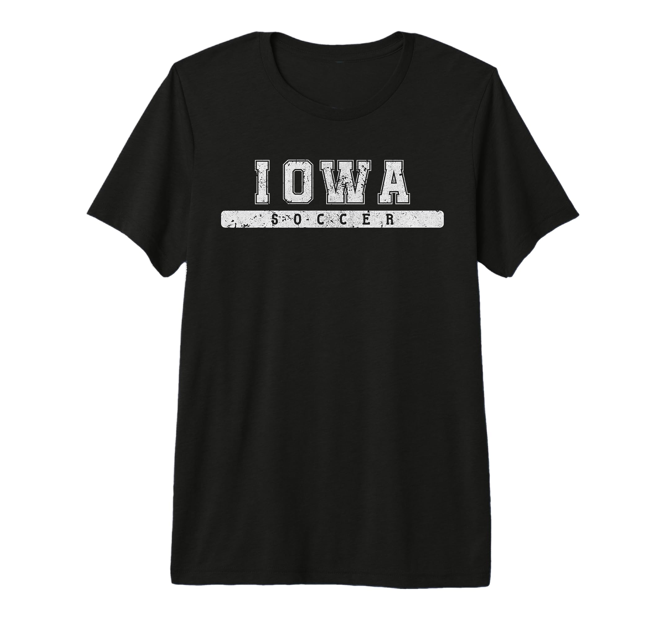 Iowa Soccer White Text Tri Blend T-Shirt - Casual Everyday Wear Unisex
