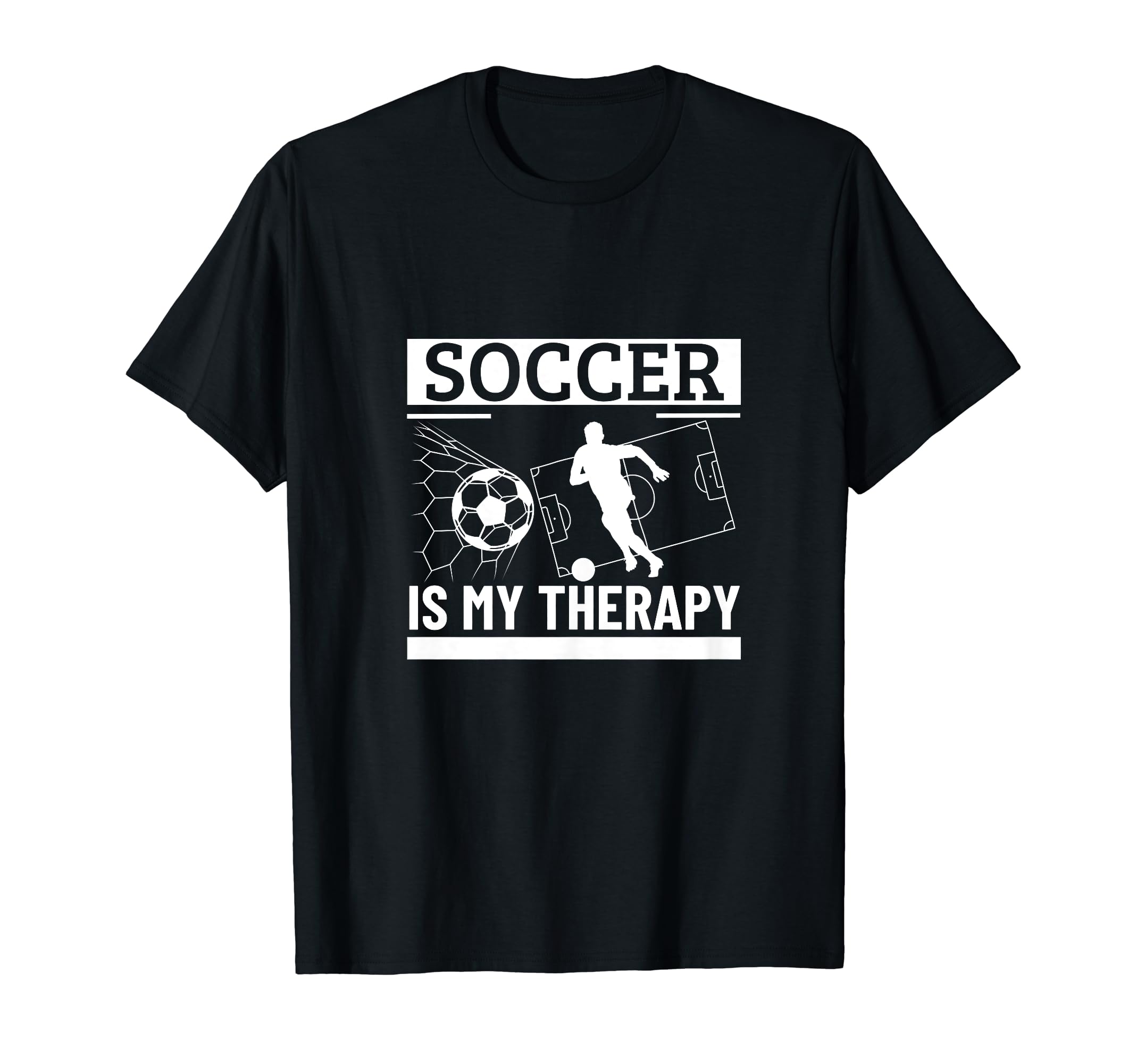 Soccer Is My Therapy Funny Soccer Player T-Shirt - Novelty Apparel Unisex