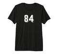 Number 84 80S 90S Soccer Team Jersey T-Shirt - Graphic Print Unisex