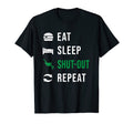 Soccer Goalkeeper Eat Sleep Shut T-Shirt - Fun Novelty Design for Adults