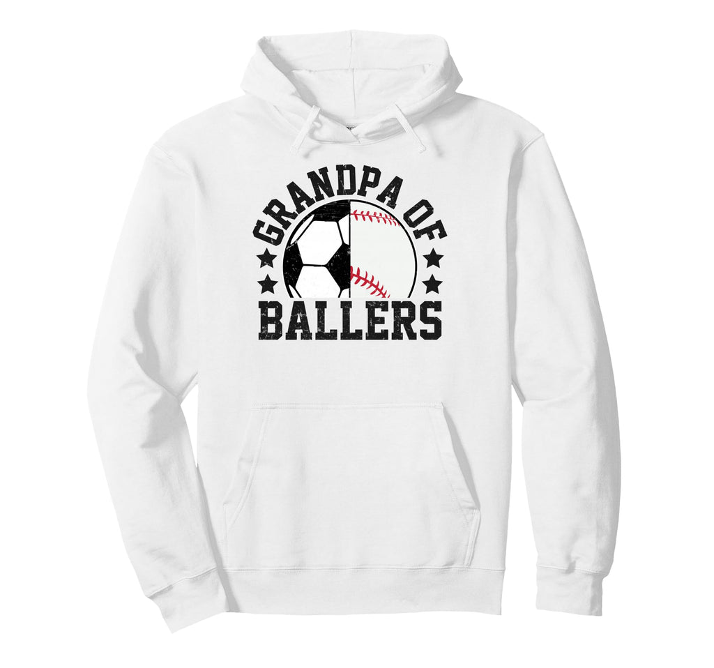 Grandpa Ballers Soccer Baseball Grandpa Hoodie - Streetwear Style Unisex