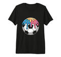 Soccer Ice Cream Drip Soccer Player Tri T-Shirt - Minimalist Print Unisex