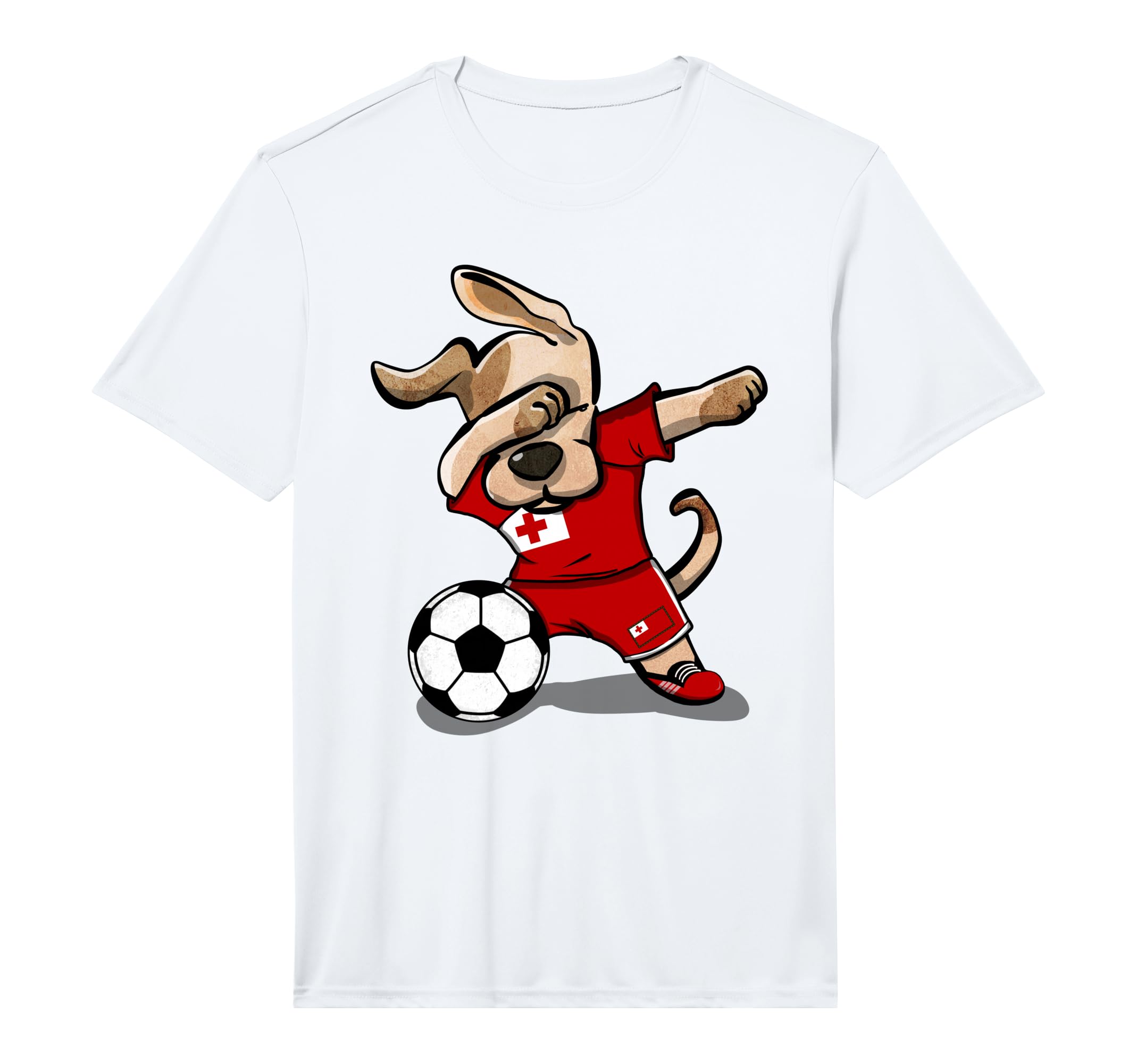Dog Dabbing Soccer Tonga Jersey T-Shirt - Streetwear Style Men Women
