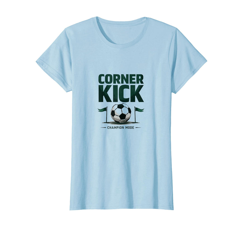 Corner Kick Champion Mode Soccer T-Shirt - Casual Everyday Wear for Adults