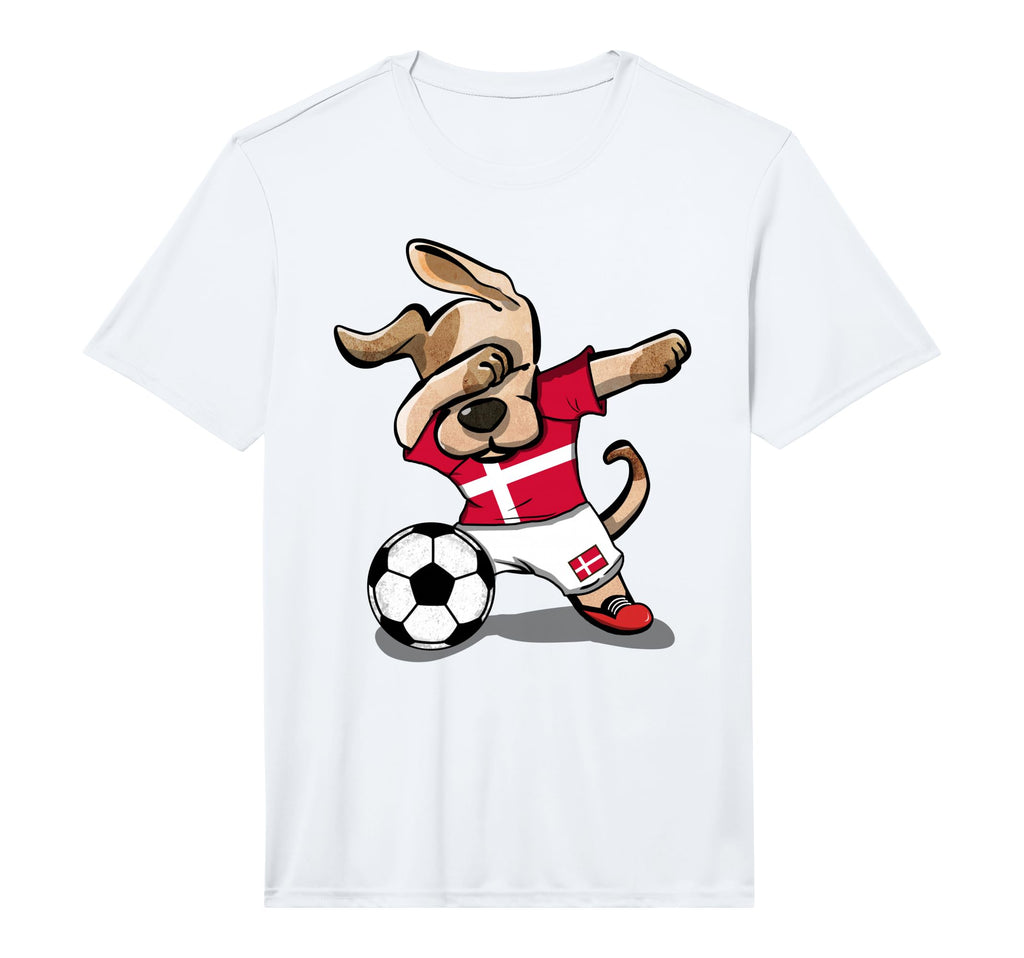 Dabbing Dog Denmark Soccer Fans T-Shirt - Streetwear Style Men Women