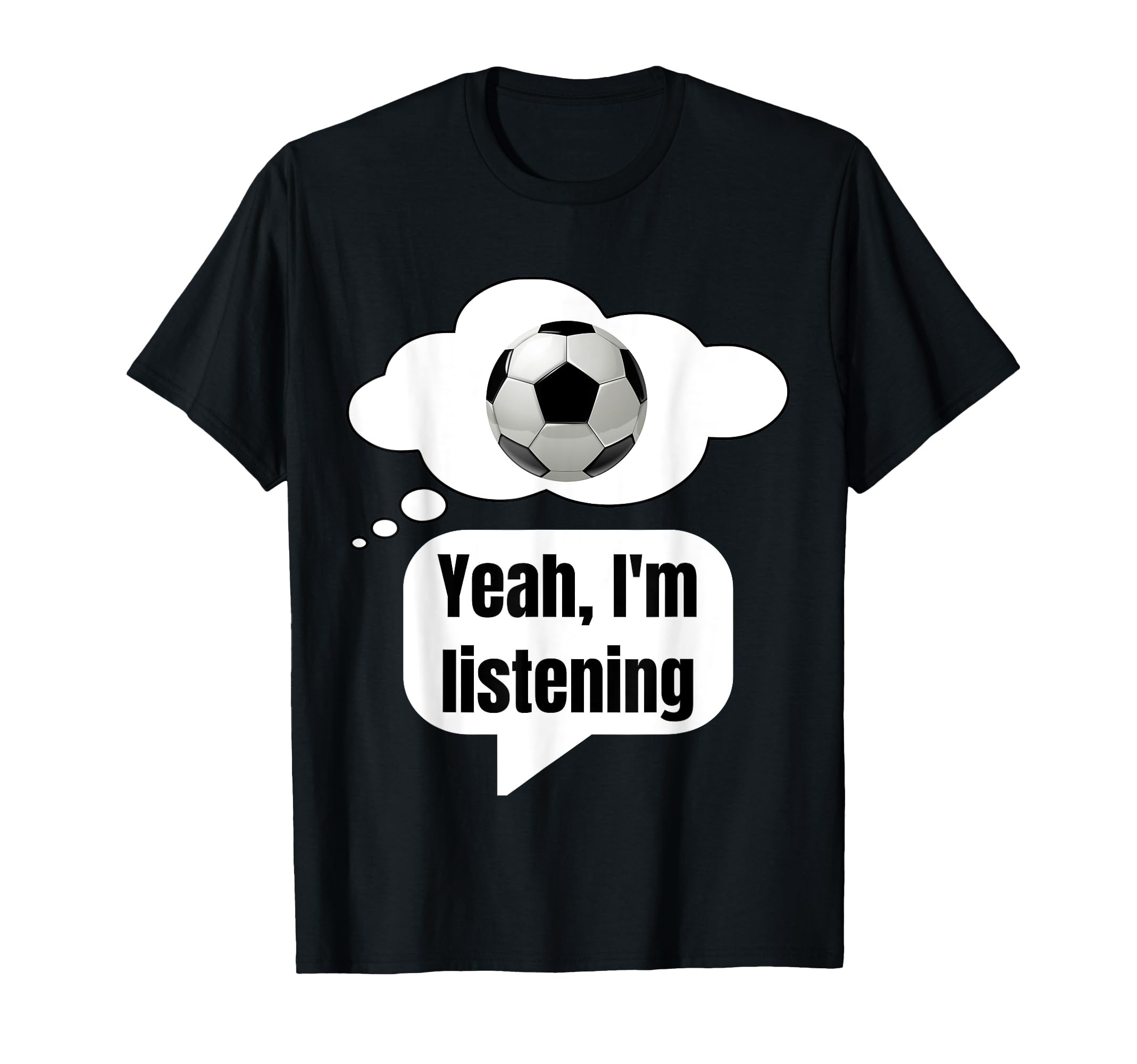Thinking About Soccer Funny Meme T-Shirt - Custom Art Print for Adults