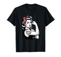 Female Soccer Coach Rosie Riveter T-Shirt - Custom Art Print Men Women
