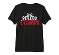 Soccer Cousin Coquette Soccer Player T-Shirt - Fun Novelty Design Unisex