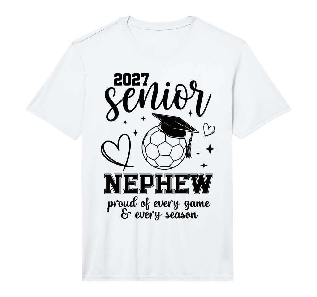 2027 Senior Soccer Nephew Proud Family T-Shirt - Graphic Print Men Women