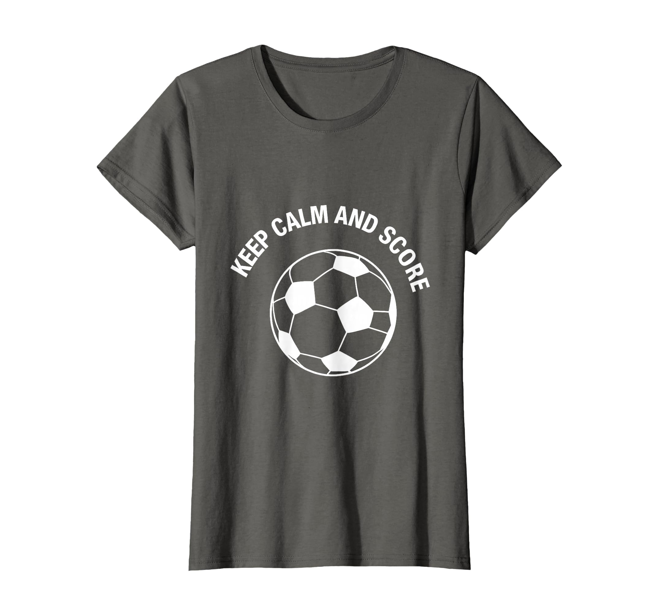 Keep Calm And Score Soccer Fan T-Shirt - Minimalist Print Unisex