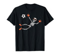 Skeleton Soccer Goalkeeper Halloween Sport T-Shirt - Trendy Graphic Unisex