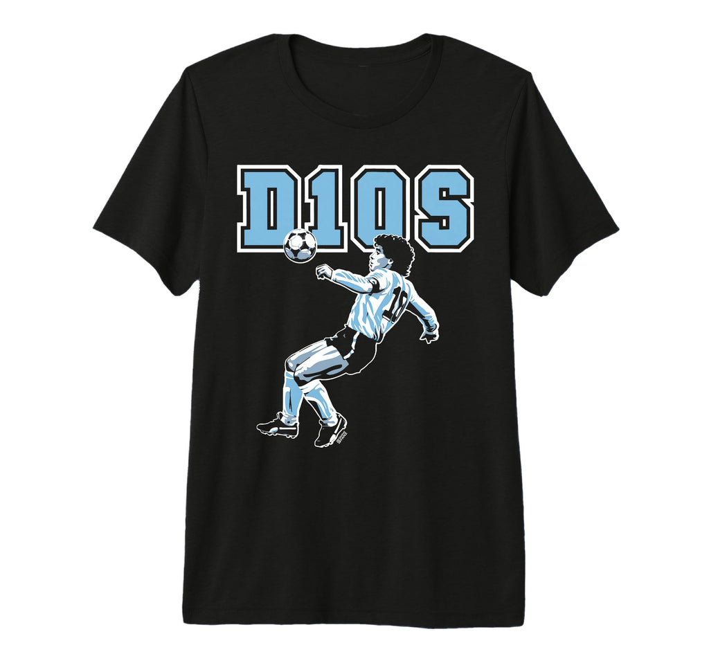 Diego Maradona D10S Soccer Tri Blend T-Shirt - Minimalist Print for Adults