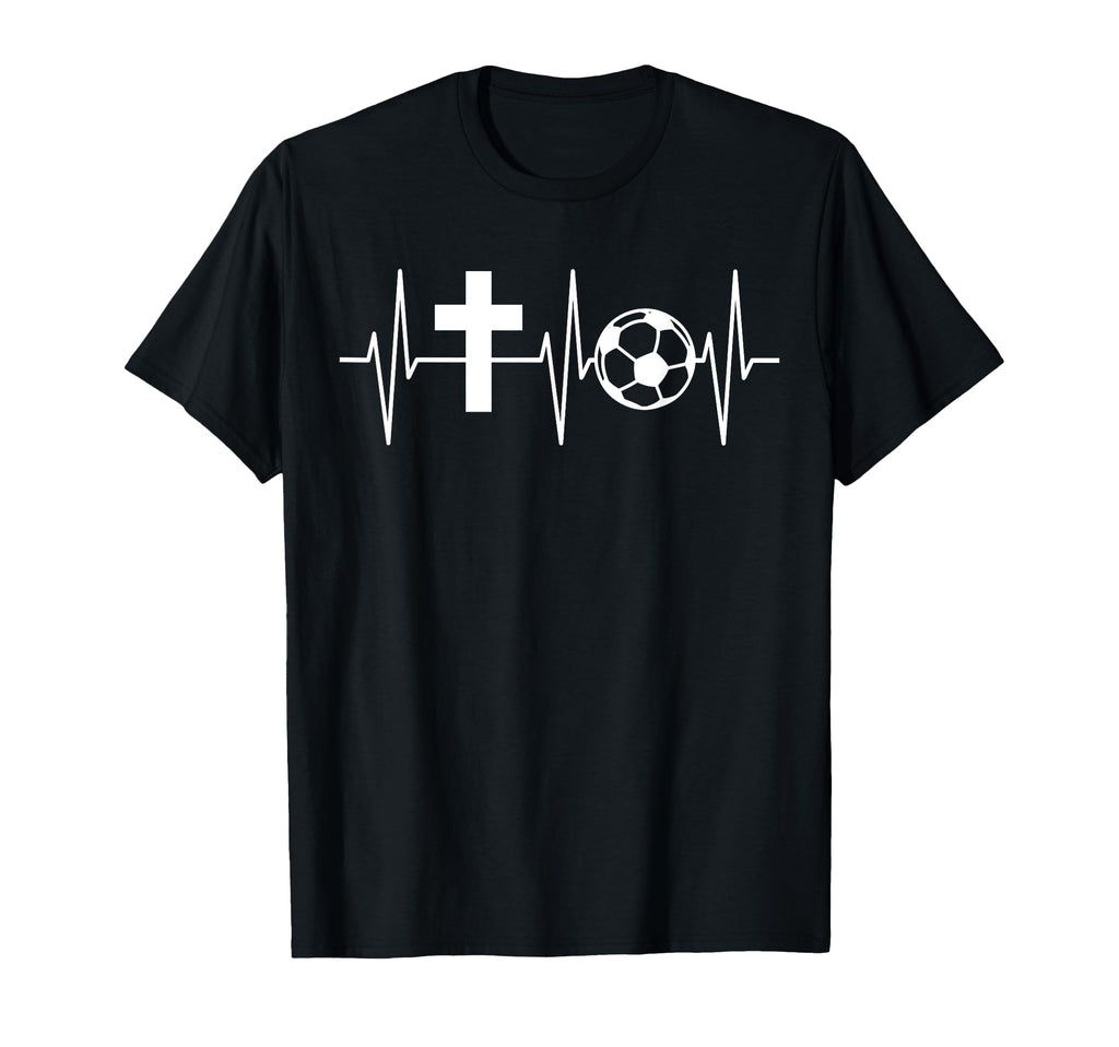 Christian Soccer Heartbeat T-Shirt - Casual Everyday Wear for Adults