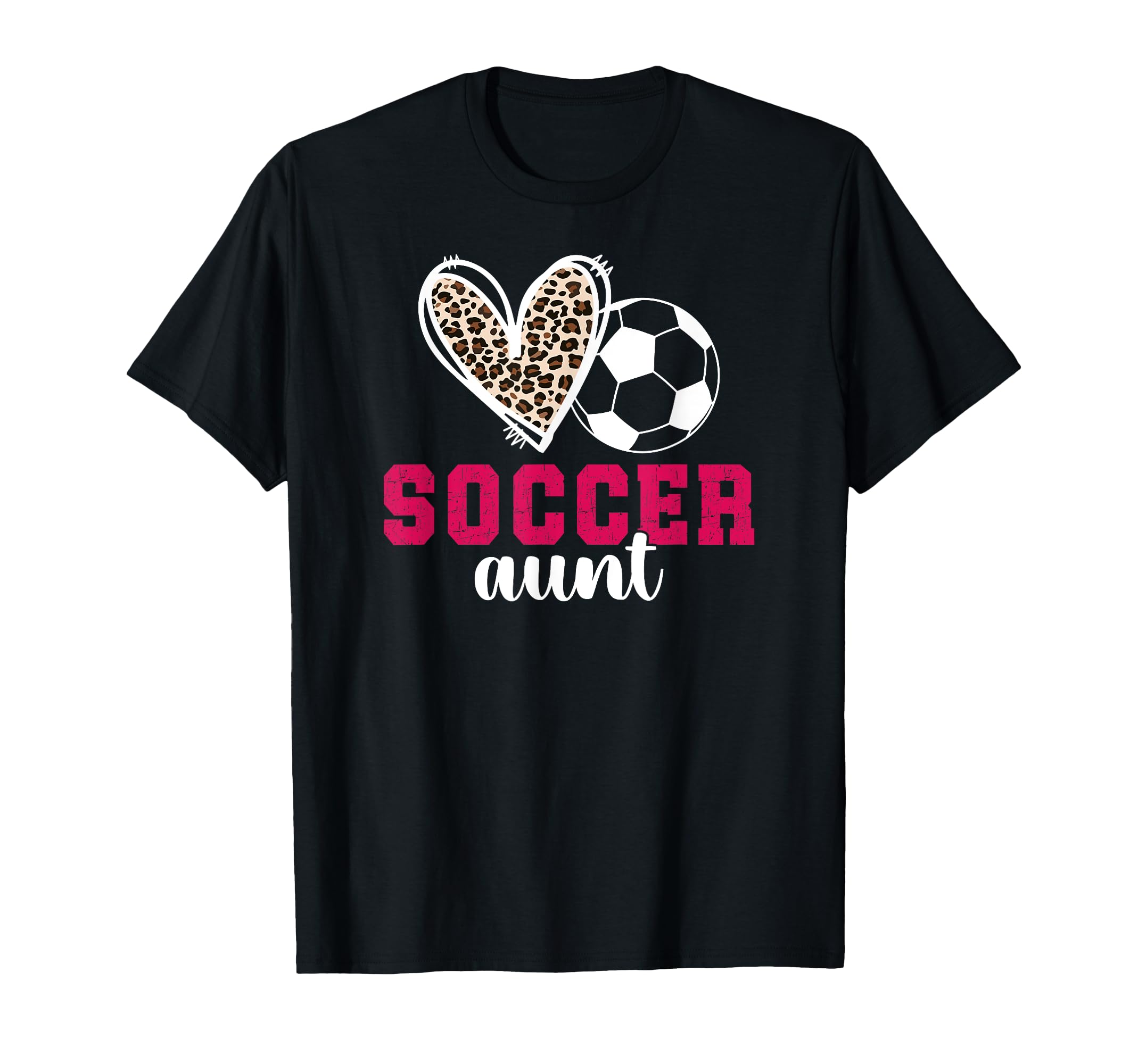 Soccer Aunt Heart Aunt Soccer Player T-Shirt - Streetwear Style Men Women