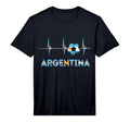Argentinian Pride Heartbeat Ekg T-Shirt - Custom Art Print for Adults