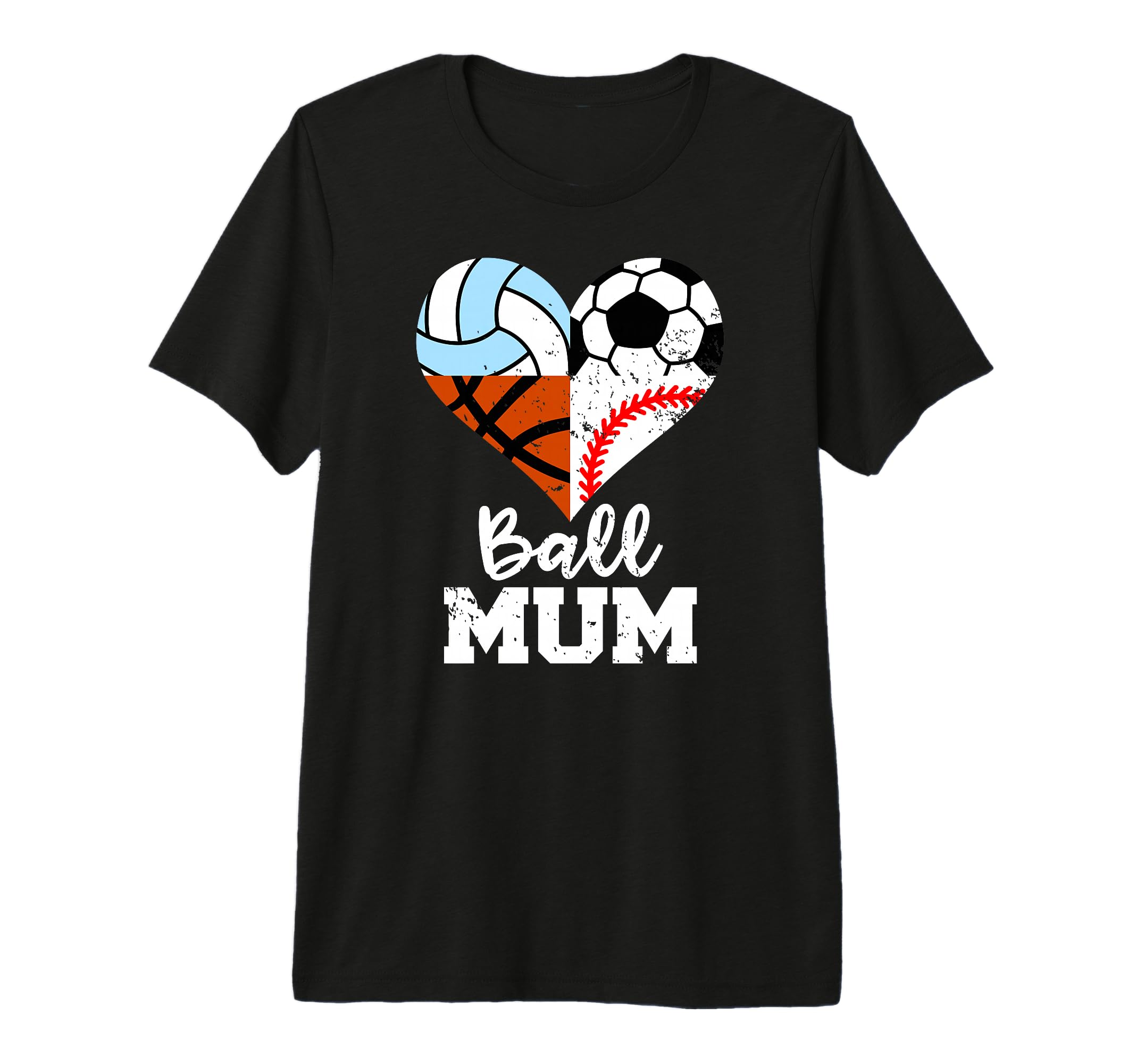 Ball Mum Soccer Baseball Volleyball T-Shirt - Custom Art Print for Adults