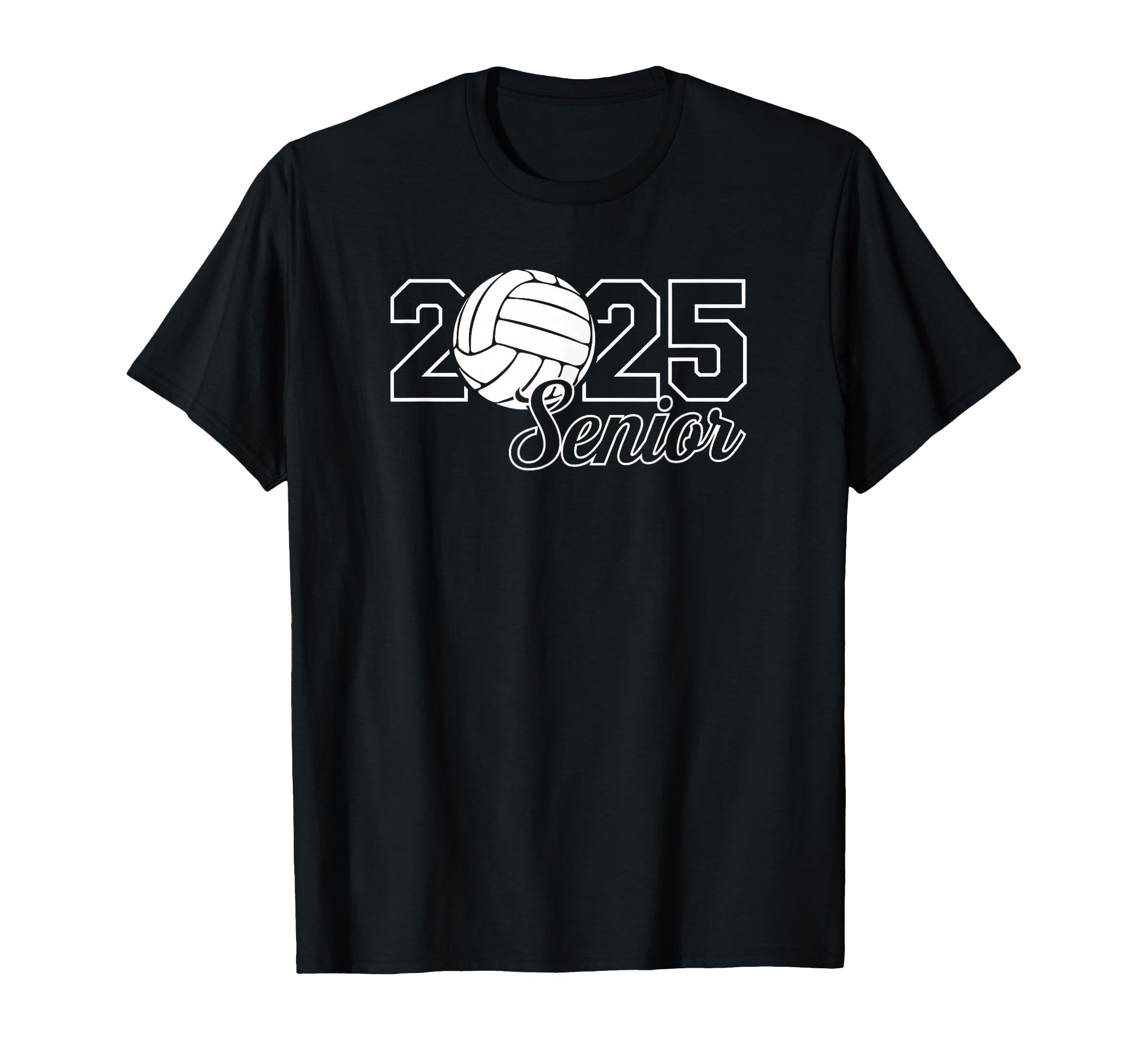 Senior 2025 Volleyball Mom High School T-Shirt - Fun Novelty Design Unisex