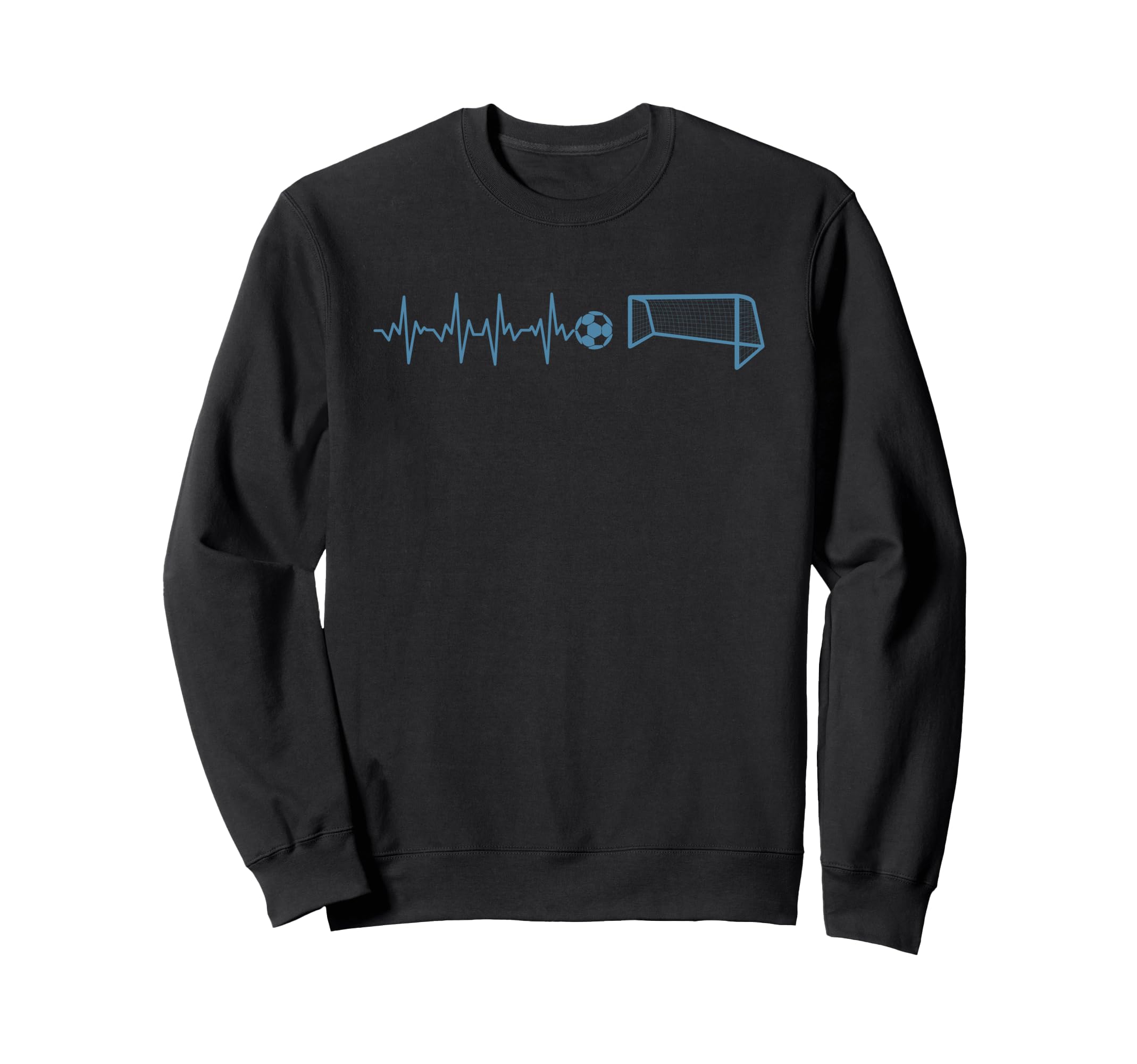 Funny Soccer Heartbeat Ecg Sweatshirt - Casual Everyday Wear for Adults