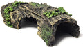 Fish Tank Decorations - Large Aquarium Decorations Air Bubbler Tree Fish House for Betta Hideout Caves Buddha Decor Temple Ruins Arched Betta Fish Accessories Reptile House Shelter Decor (Wood B-S)