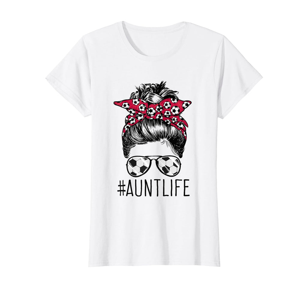 Aunt Life Soccer Auntie Mothers Day T-Shirt - Custom Art Print for Adults