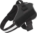 Bolux Dog Harness, No-Pull Reflective Dog Vest, Breathable Adjustable Pet Harness with Handle for Outdoor Walking - No More Pulling, Tugging or Choking (Black, S)