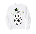 Soccer Balls Snowman Winter Sports Sweatshirt - Streetwear Style Unisex