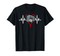 Heartbeat Soccer Football Player T-Shirt - Streetwear Style for Adults
