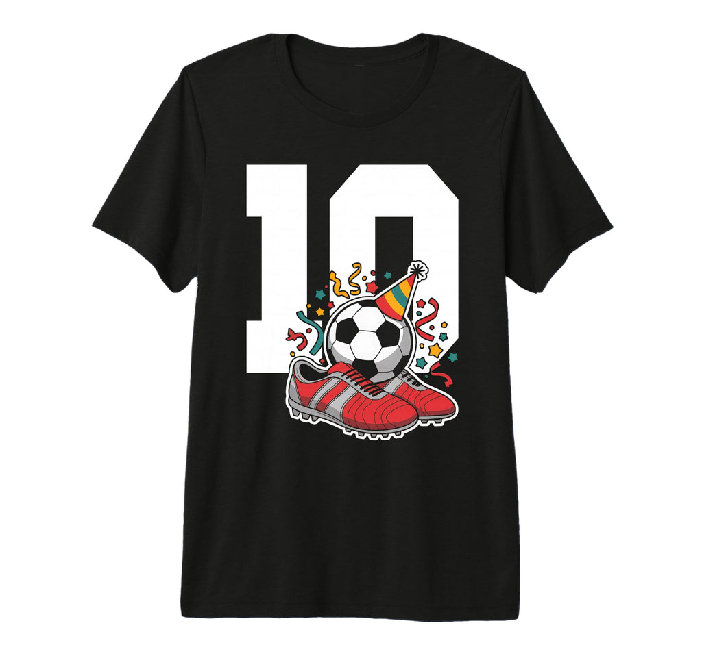 10 Soccer Birthday Gift Soccer Fan Sports T-Shirt - Graphic Print Unisex