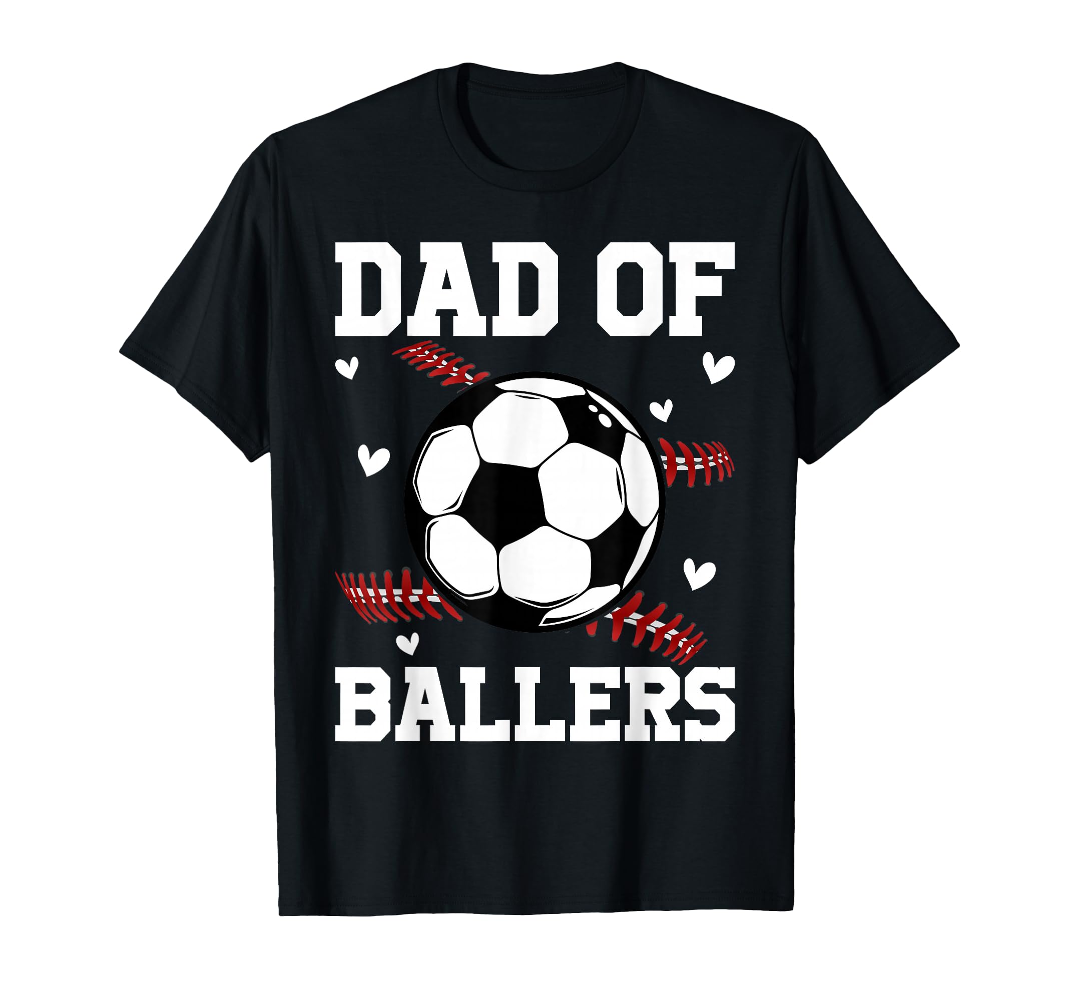 Dad Ballers Baseball Soccer Ball T-Shirt - Trendy Graphic for Adults